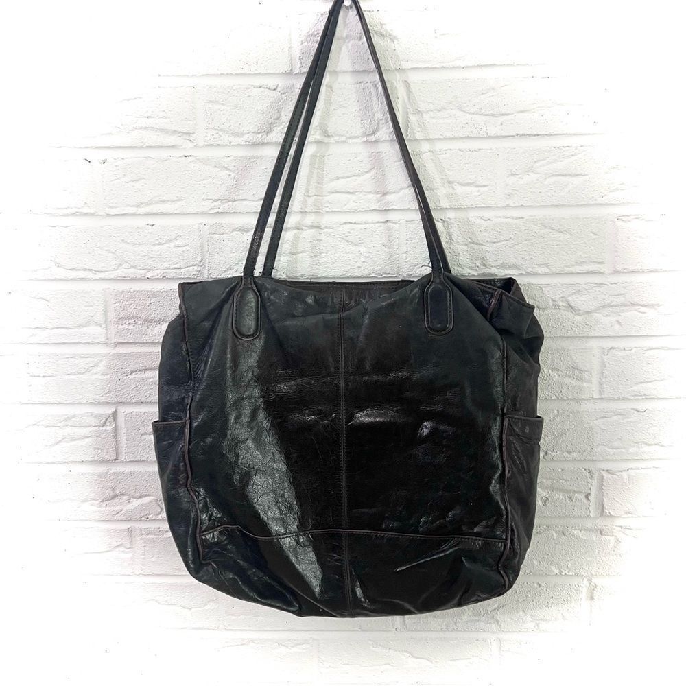 HOBO Black Leather Tote Bag - Picture 3 of 10